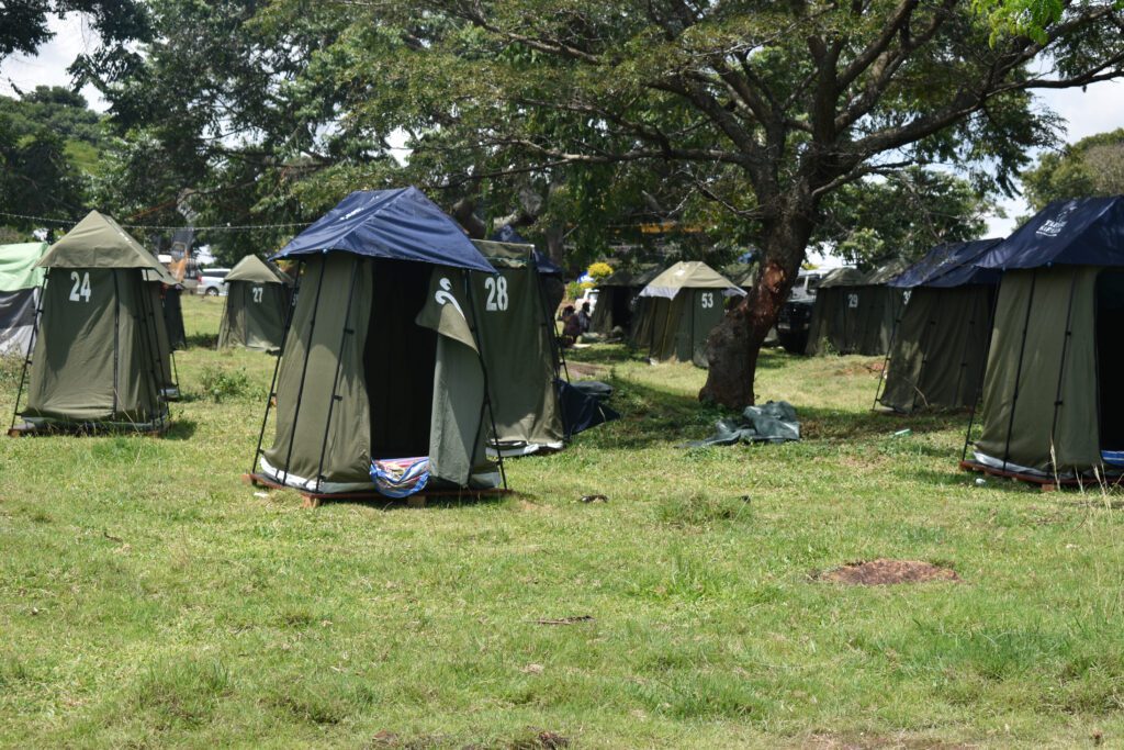 camp tents in Uganda